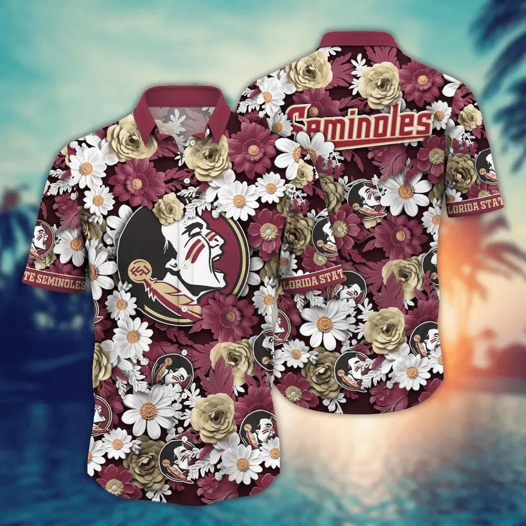 Florida State Seminoles NCAA Flower Aloha Hawaiian Shirt 7, NCAA Hawaiian Shirt
