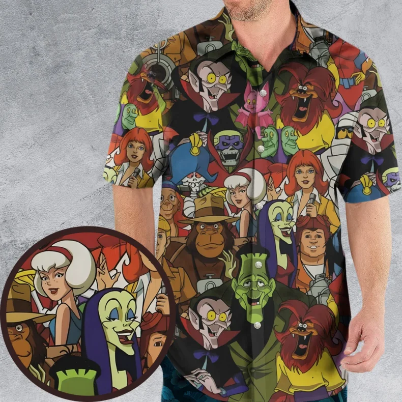 Frightfully Funny Ghostbusters Groovie Goolies Hawaiian Shirt