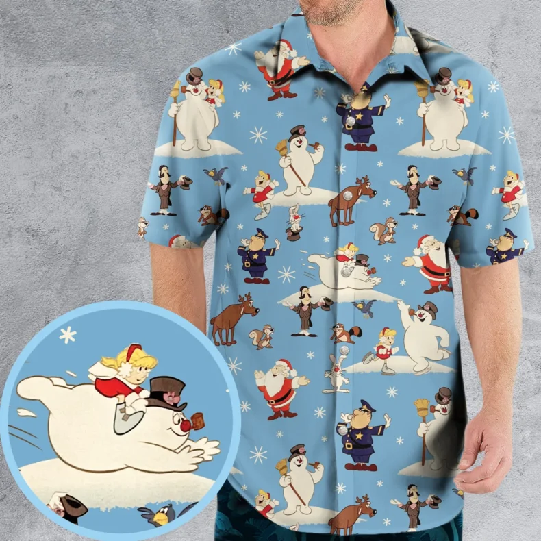 Frosty the Snowman Christmas Characters Hawaiian Shirt