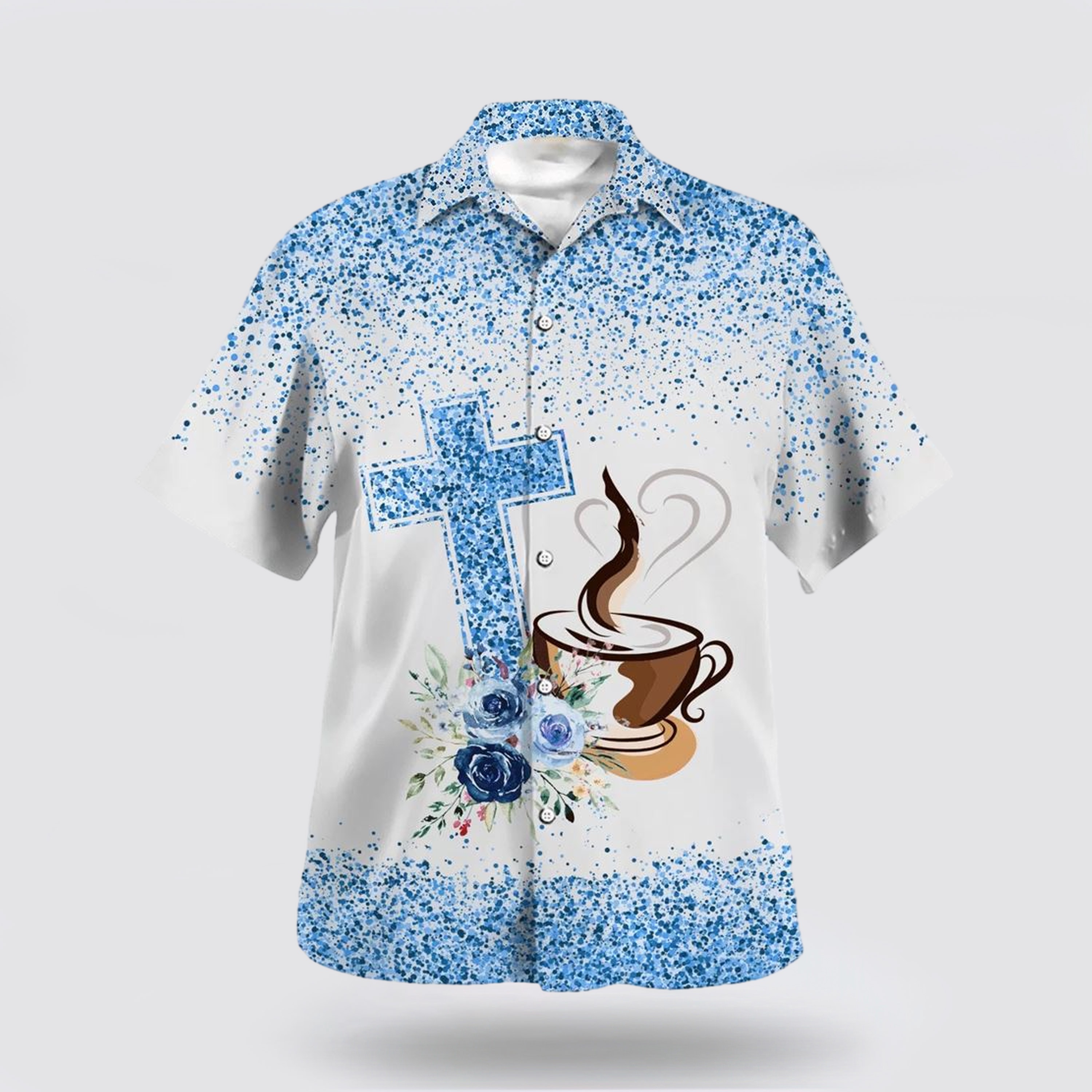 Fueled By Jesus And Coffee Hawaiian Shirt - Gifts For People Who Love Jesus