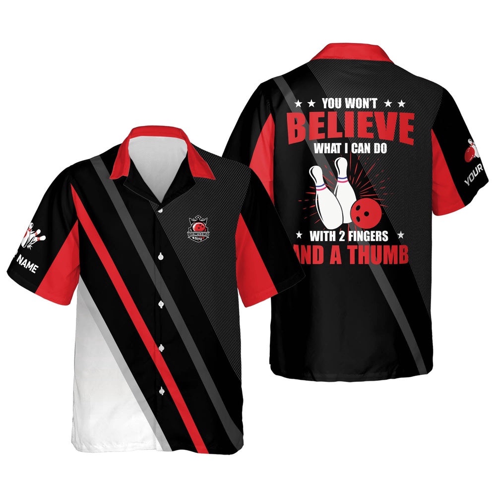 Funny Hawaiian Bowling Shirts Unisex, Custom Bowling Shirt, Custom Team Bowling Hawaiian Shirt