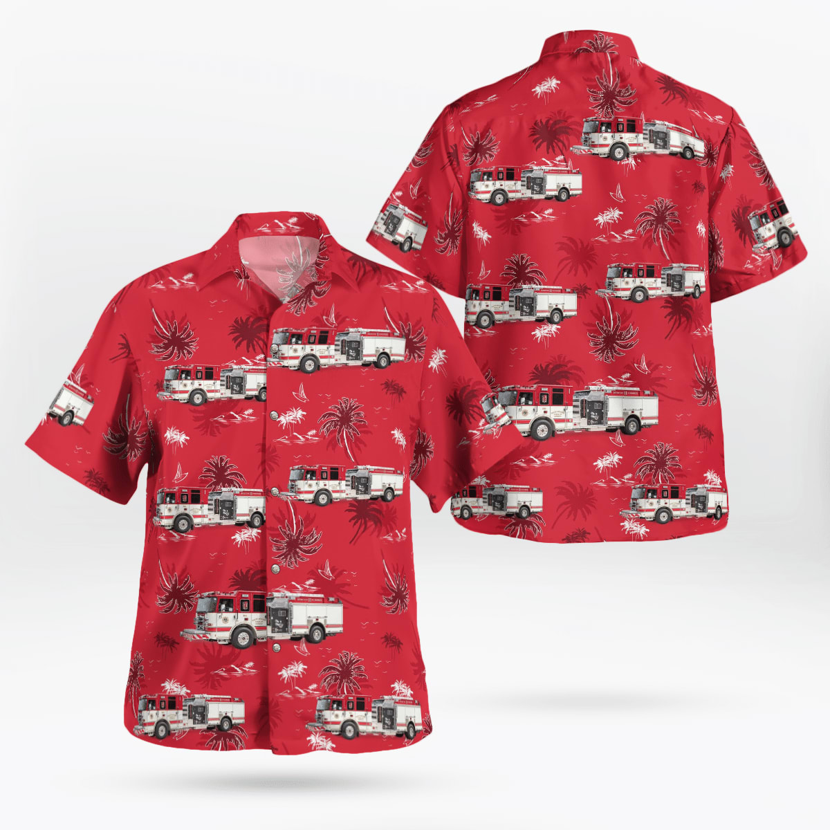 Geneva, New York, White Springs Fire Association Hawaiian Shirt - Gifts For Firefighters In Geneva, NY