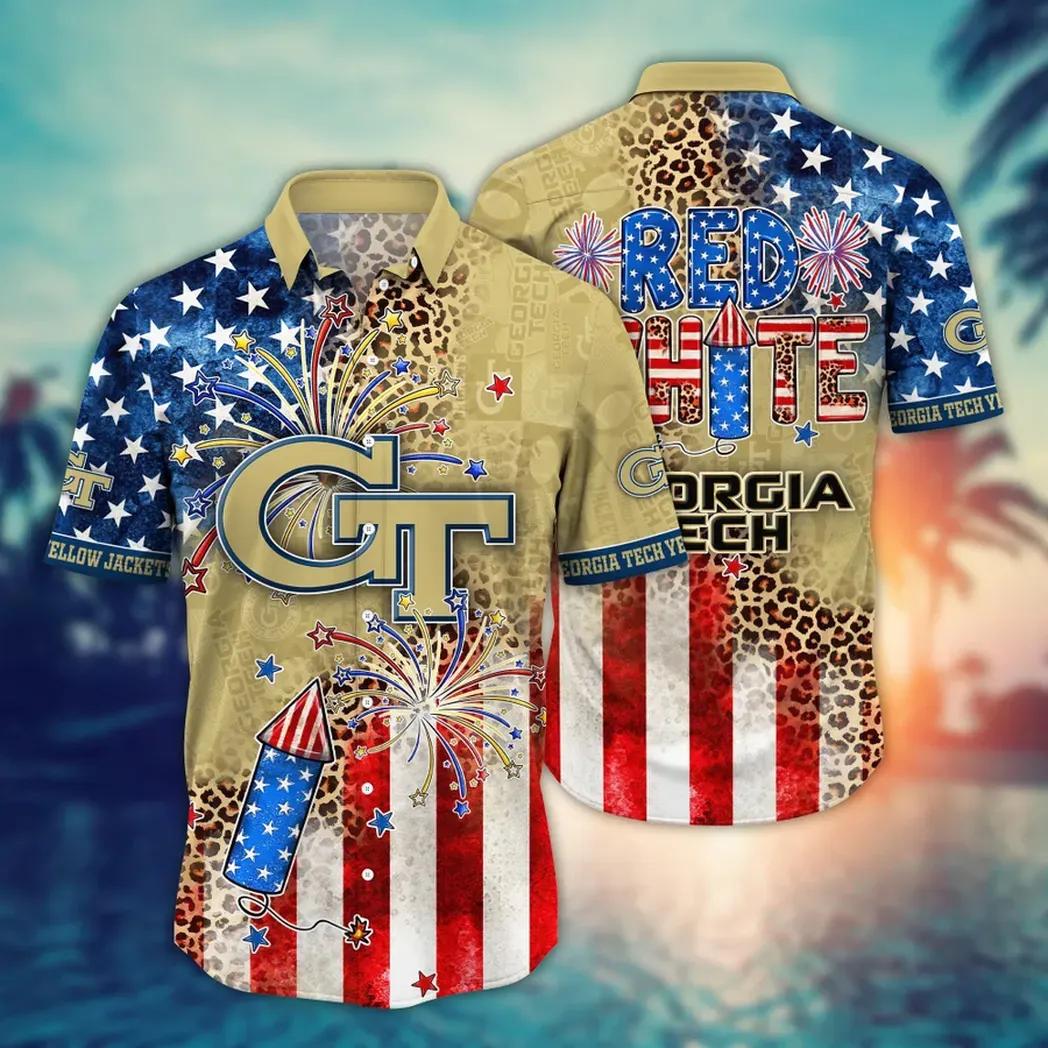 Georgia Tech Yellow Jackets NCAA Aloha Hawaiian Shirt 2, NCAA Hawaiian Shirt