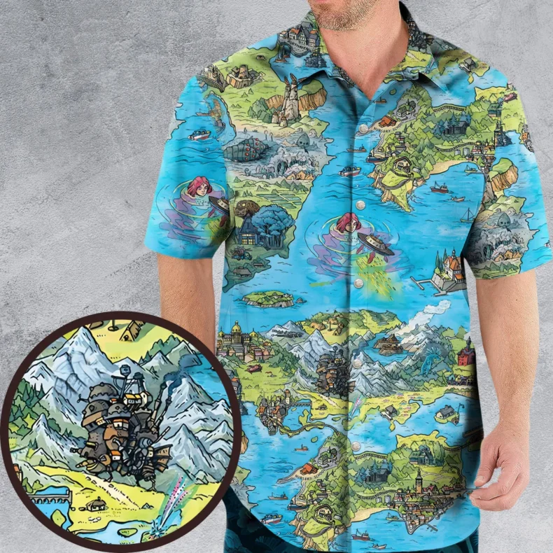 Ghibli Land Hawaiian Shirt