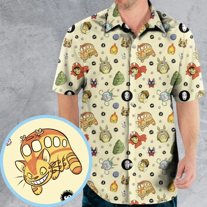 Ghiblipalooza Ghibli Themed Hawaiian Shirt
