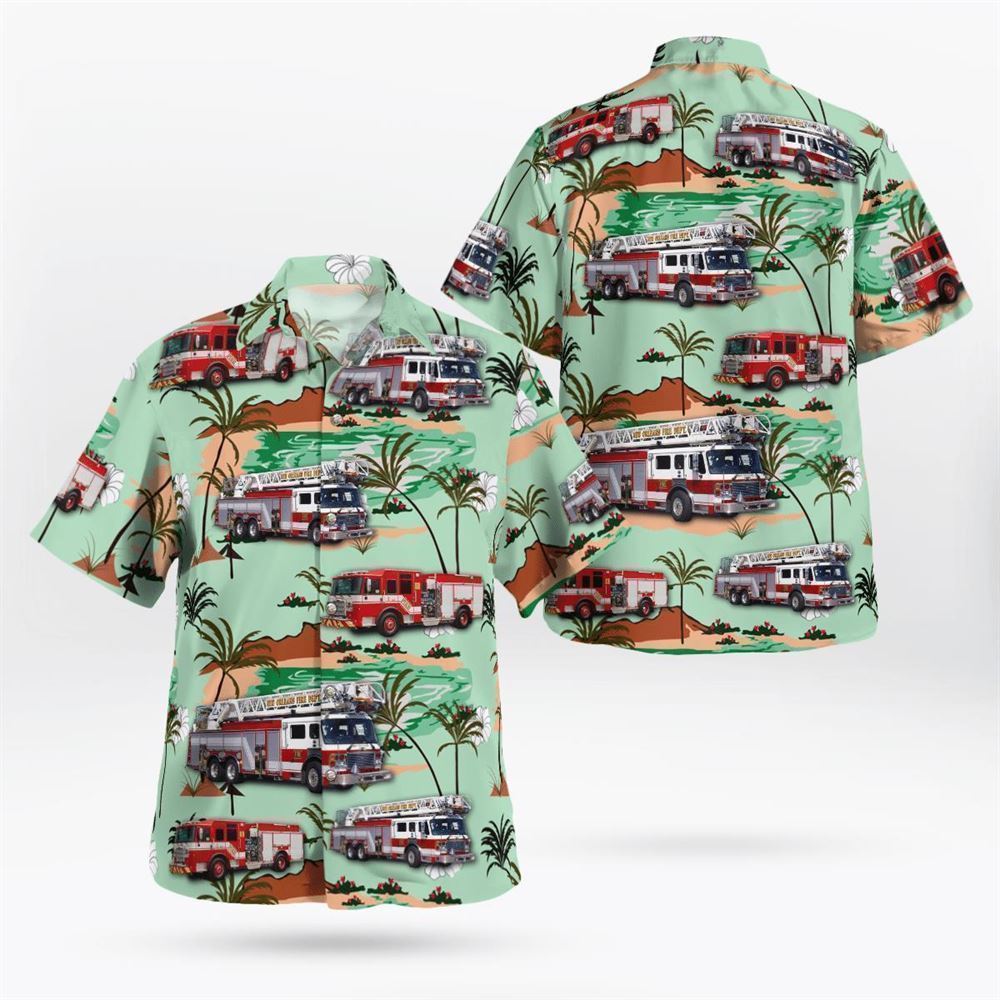 Gilbertsville Pennsylvania New Hanover Fire & Rescue Hawaiian Shirt - Gifts For Firefighters In Pennsylvania