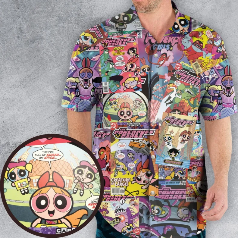 Girls Power The Powerpuff Girls Hawaiian Shirt
