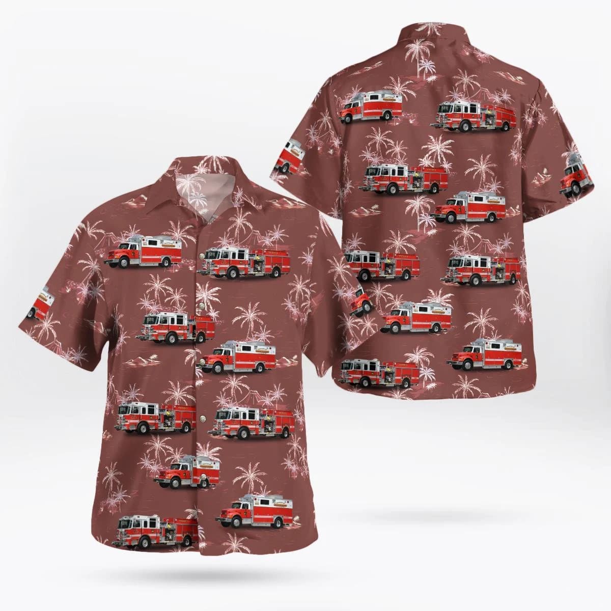Gladstone, New Jersey, Pepack & Gladstone Fire Department Hawaiian Shirt - Gifts For Firefighters In Gladstone, NJ