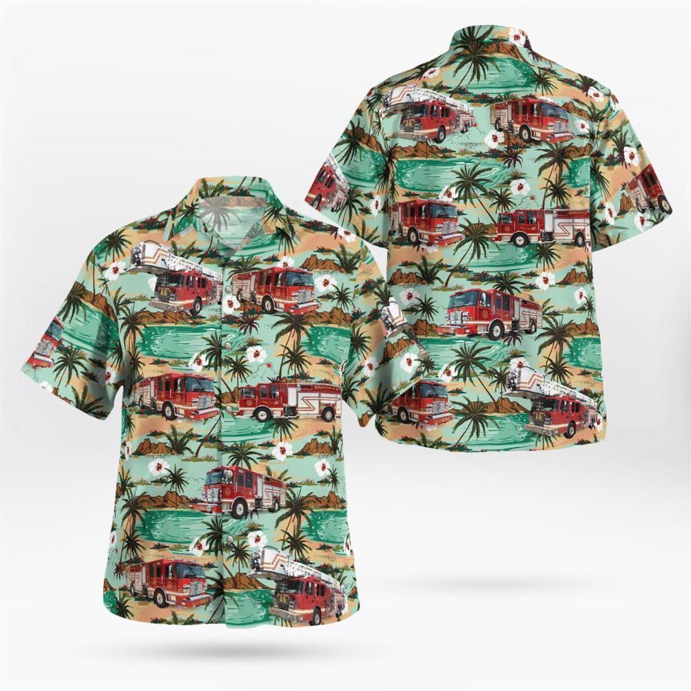 Glassboro Fire Department, Glassboro, New Jersey Hawaiian Shirt - Gifts For Firefighters In Glassboro, NJ