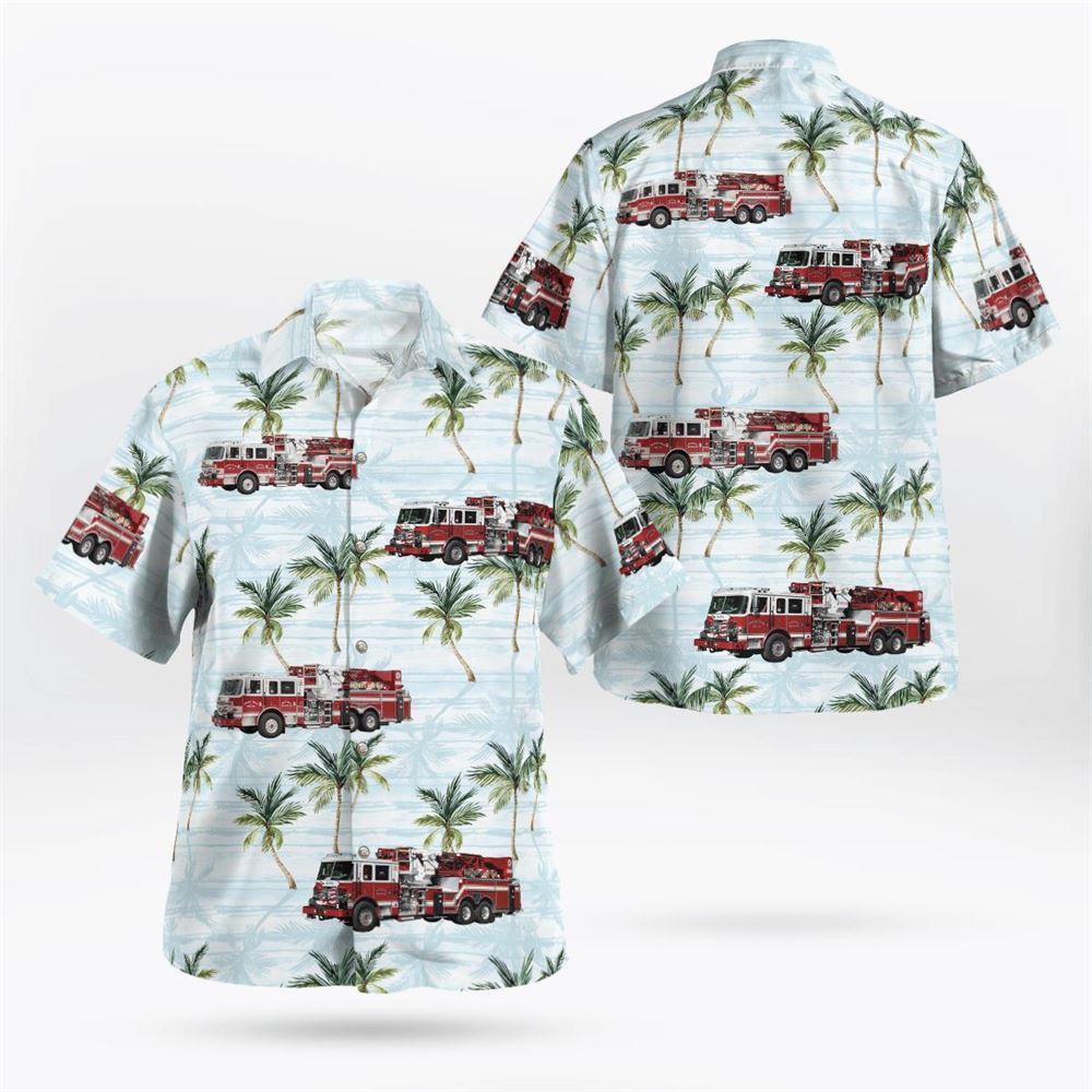 Gordons Corner Fire Company, Manalapan, New Jersey Hawaiian Shirt - Gifts For Firefighters In Manalapan, NJ