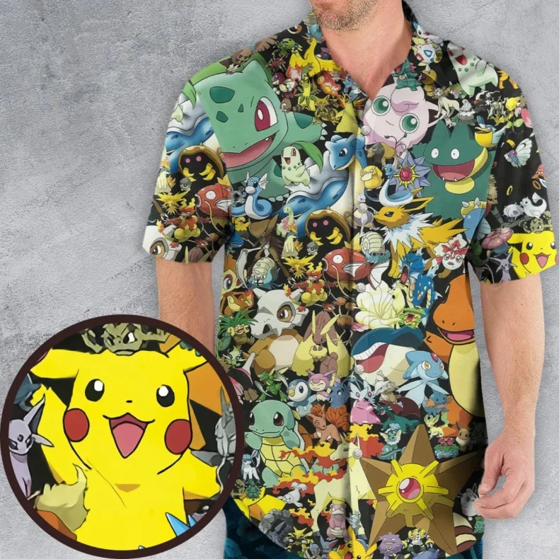 Gotta Catch 'em all Pokemon Hawaiian Shirt