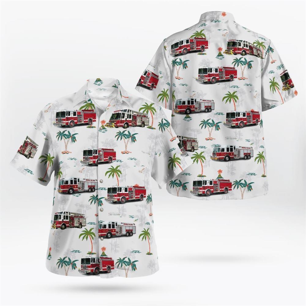 Greenfield Center, New York, Greenfield Fire District Middle Grove Fire Company #3 Hawaiian Shirt - Gifts For Firefighters In NY