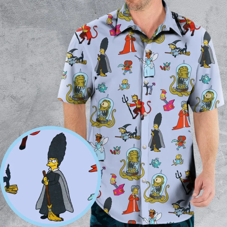Halloween Costume The Simpsons Hawaiian Shirt