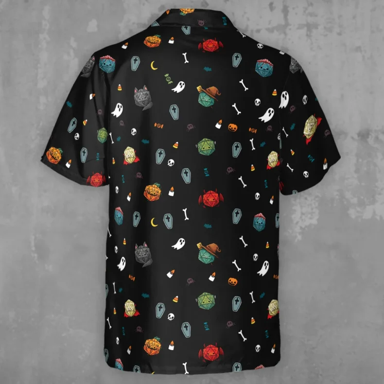 Halloween DND Dices Pattern Hawaiian Shirt