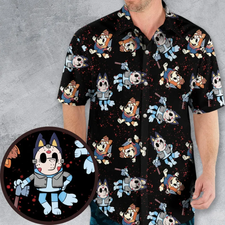 Halloween Wonderfold Bluey Hawaiian Shirt