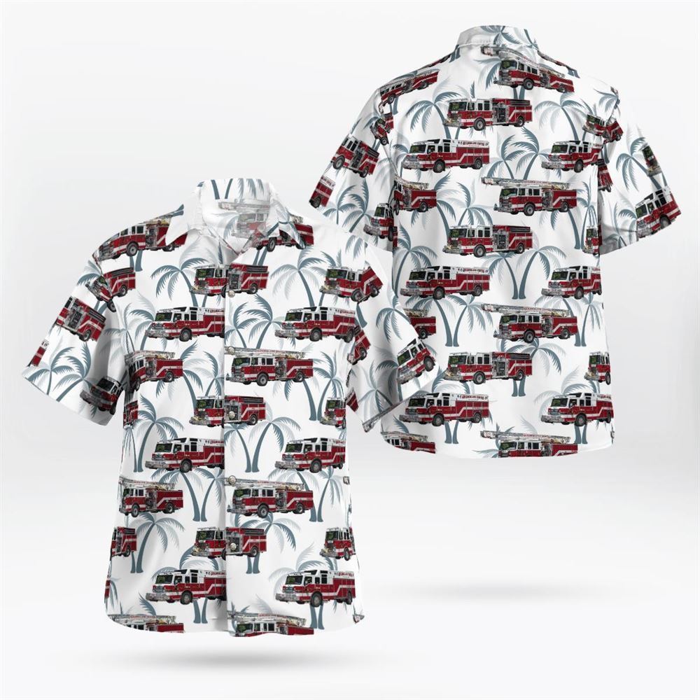 Hamburg, Erie County, NY, Big Tree Volunteer Fire Company, St Patrick's Day Hawaiian Shirt - Gifts For Firefighters In Hamburg, NY