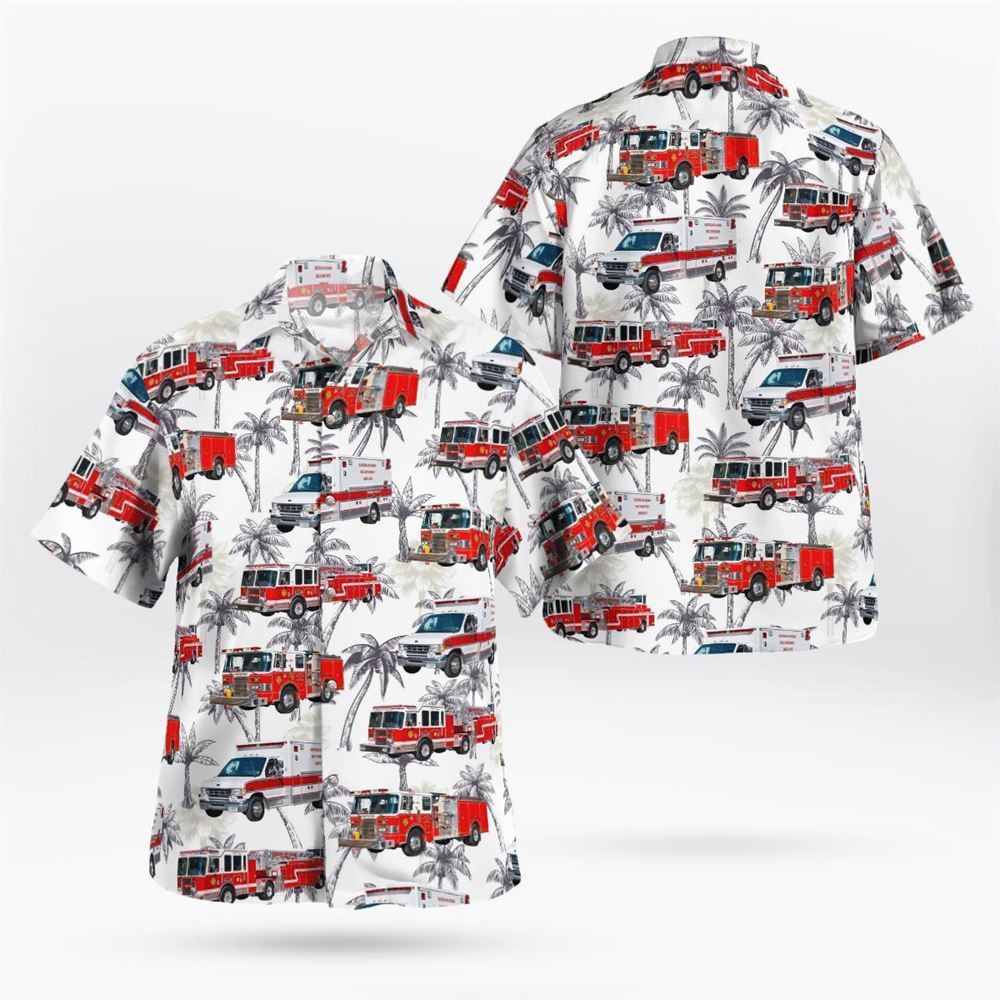 Hastings On Hudson, Westchester County, New York, Hastings On Hudson Fire Department Hawaiian Shirt - Gifts For Firefighters In NY