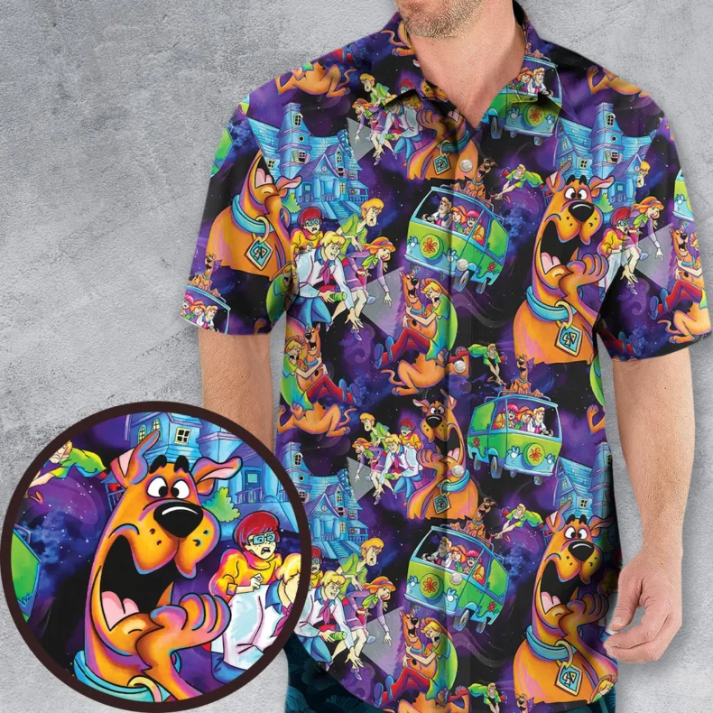 Haunted Pup Crew Scooby Doo Hawaiian Shirt