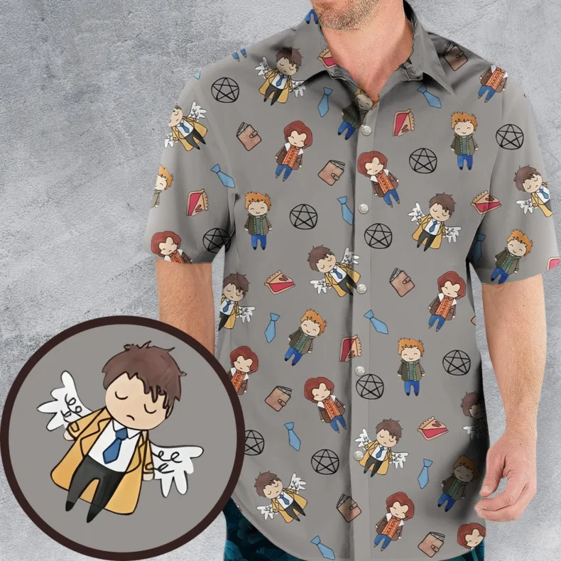 Hello Quirky Supernatural Hawaiian Shirt