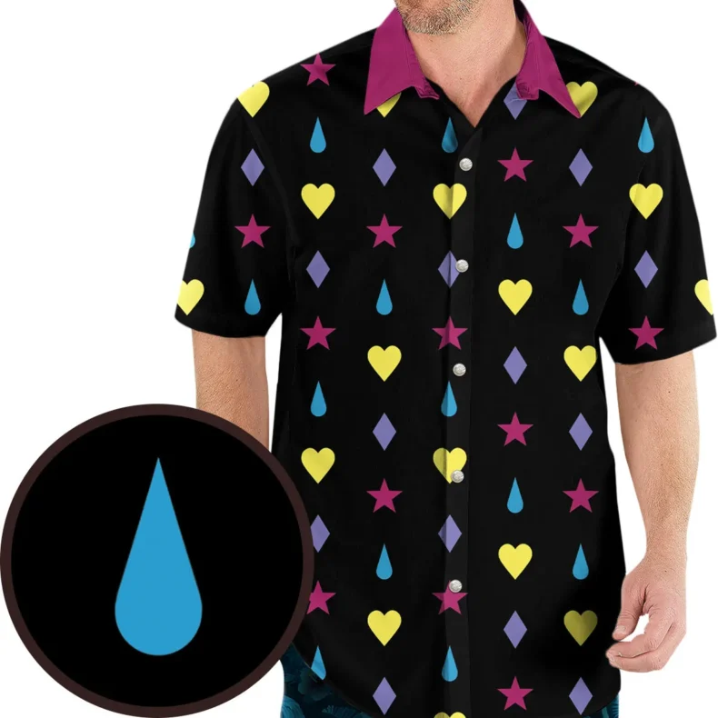 Hisoka's bungee gum Button Up Hawaiian Shirt