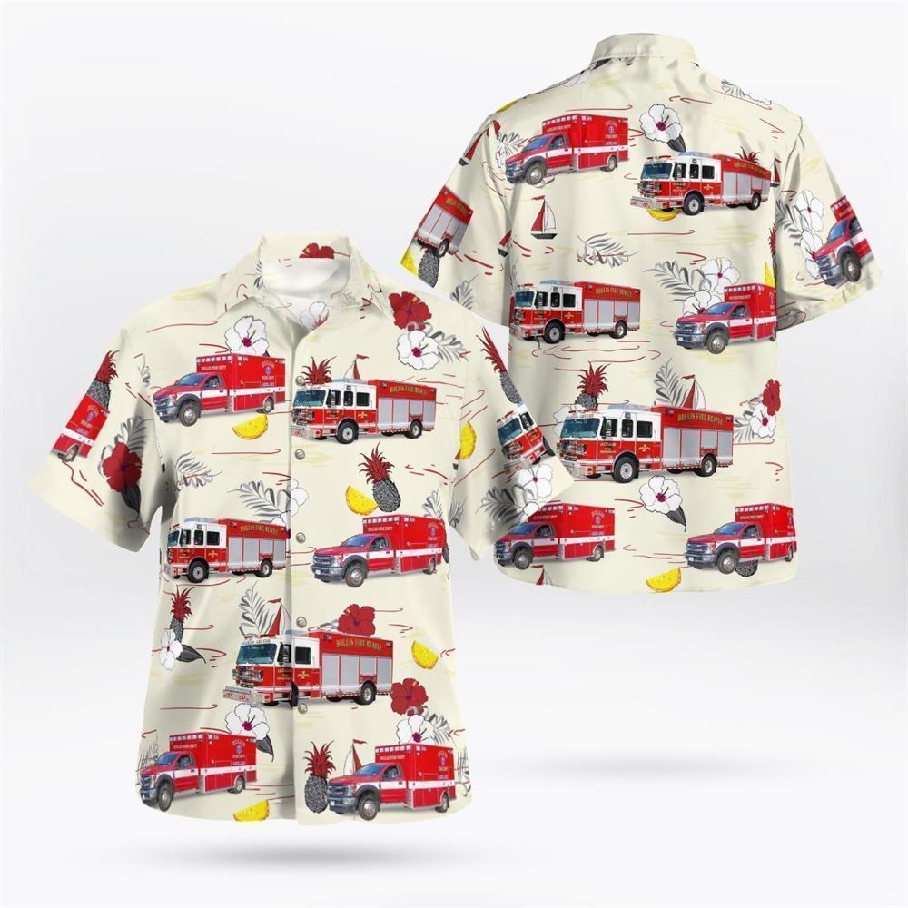 Hollis NH Fire Department, Hollis, NH Hawaiian Shirt - Gifts For Firefighters In Hollis, NH