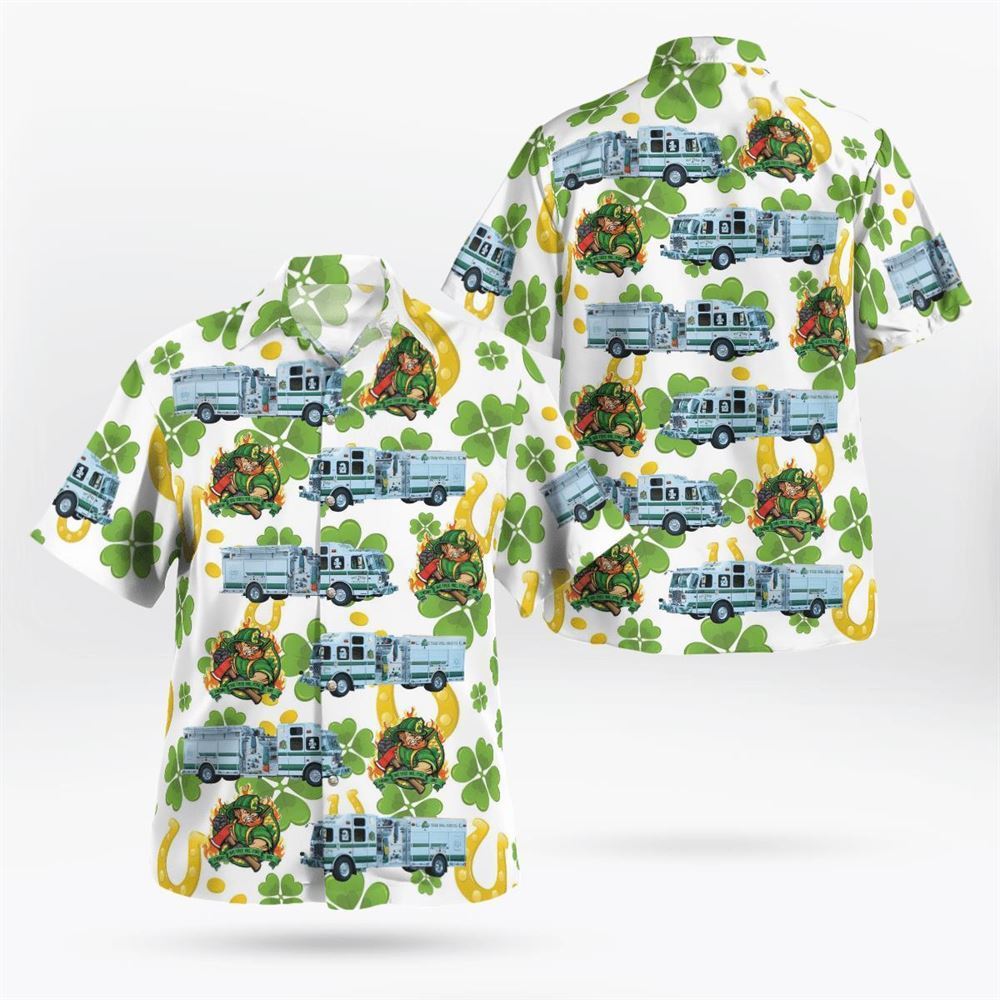 Hooksett, NH, Hooksett Fire Rescue Department Hawaiian Shirt - Gifts For Firefighters In Hooksett, NH