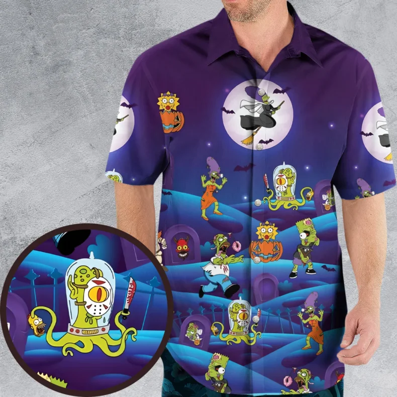 Horror Night The Simpsons Hawaiian Shirt