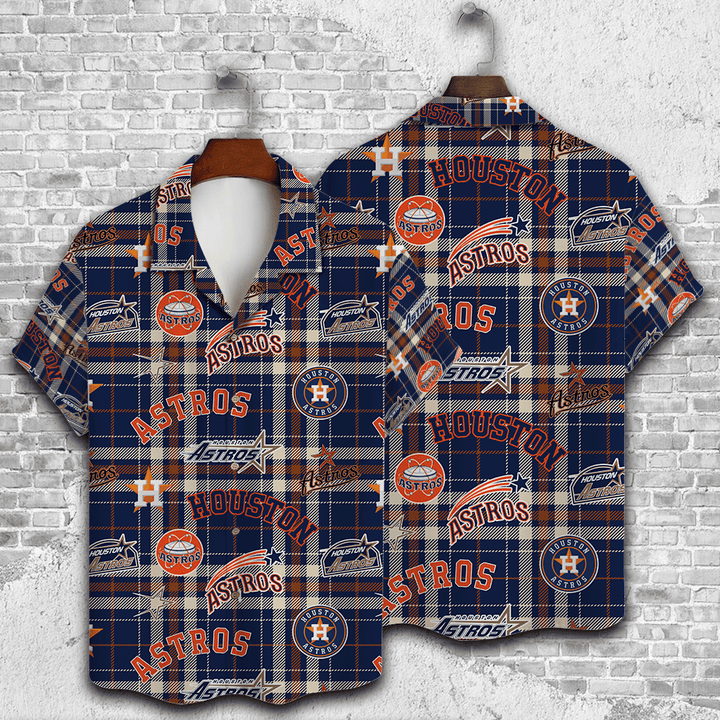 Houston Astros Plaid Pride Hawaiian Shirt