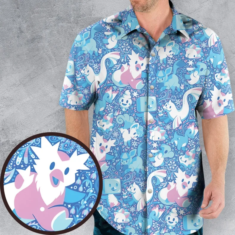 Ice Type Pokemon Hawaiian Shirt