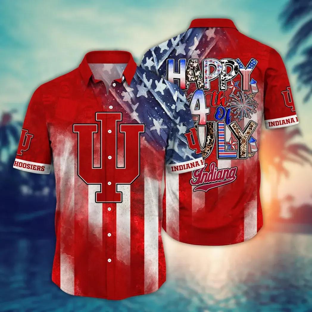 Indiana Hoosiers NCAA Aloha Hawaiian Shirt 2, NCAA Hawaiian Shirt