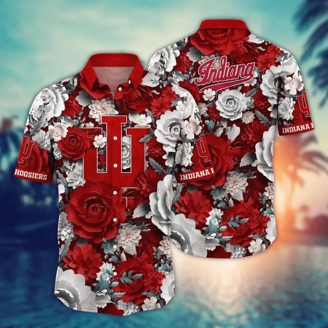 Indiana Hoosiers NCAA Flower Aloha Hawaiian Shirt 5, NCAA Hawaiian Shirt