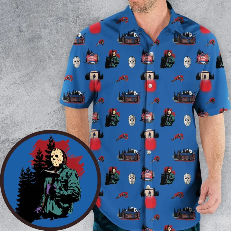 Jason Vorhees Camp Crystal Lake Halloween Hawaiian Shirt