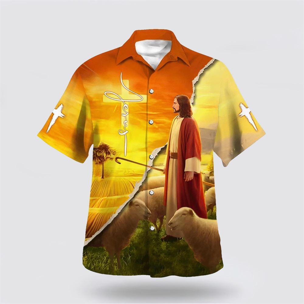 Jesus And The Lamb Hawaiian Shirts - Gifts For Christians
