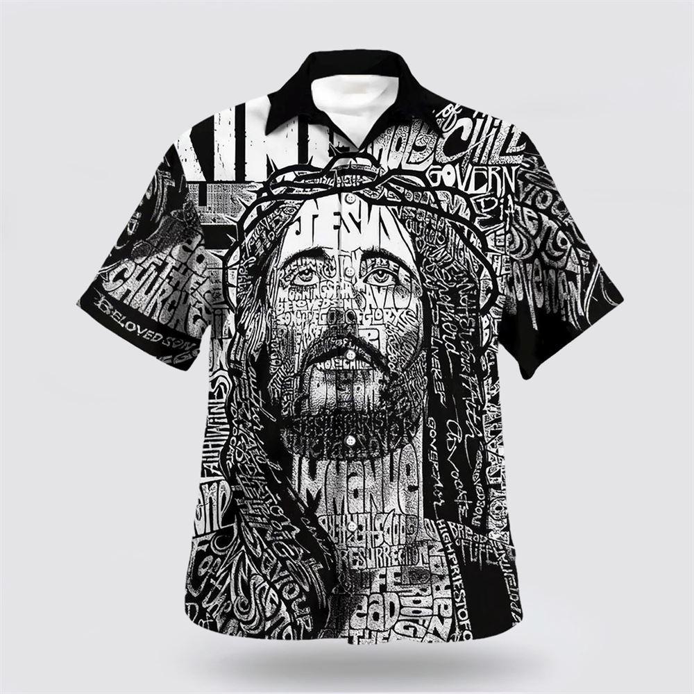 Jesus Christ Portrait Hawaiian Shirt - Gifts For Christians