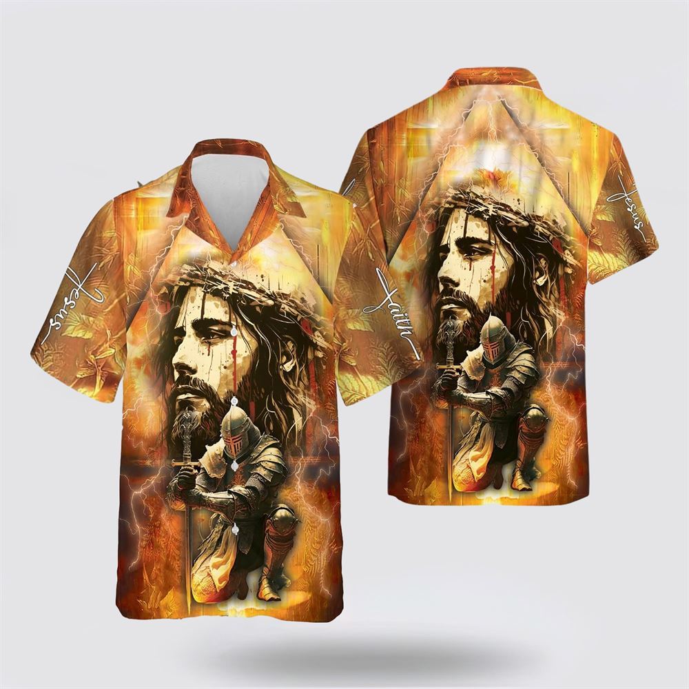 Jesus Face Warrior Hawaiian Shirt - Gifts For Christians