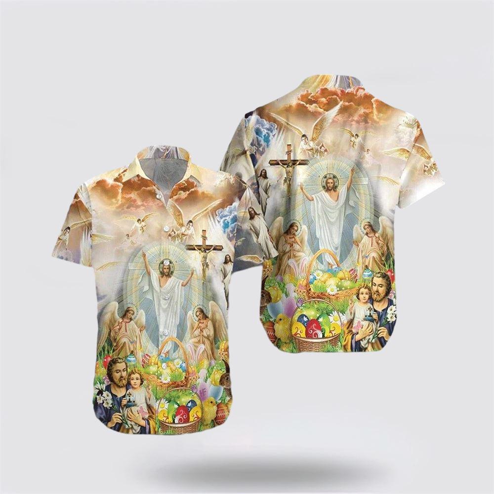 Jesus Happy Easter Christian Hawaiian Shirt - Gifts For Christians