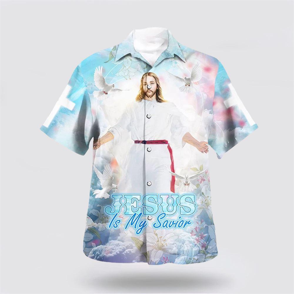 Jesus Is My Savior Christ Open Arms Hawaiian Shirts - Gifts For People Who Love Jesus
