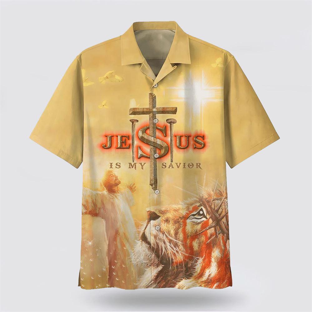 Jesus Is My Savior Jesus Arms Wide Open Hawaiian Shirts - Gifts For People Who Love Jesus