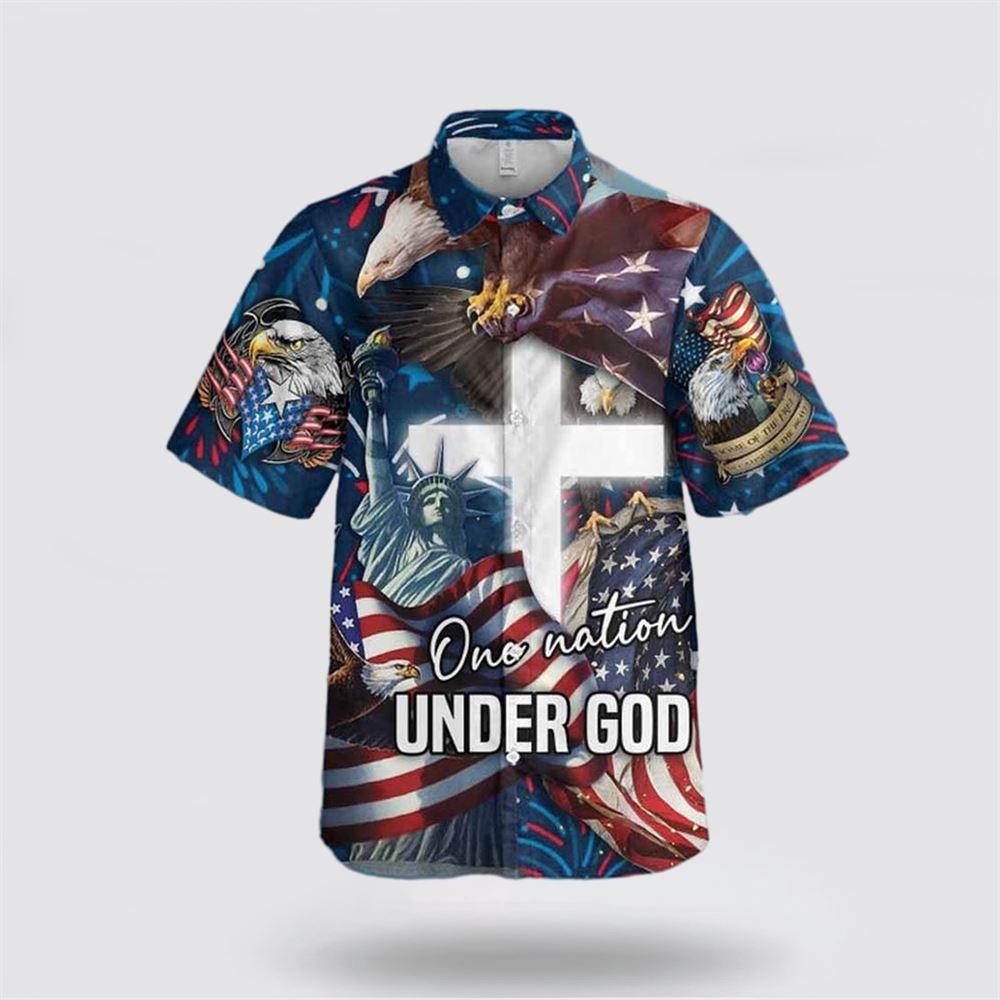 Jesus One Nation Under God Design Hawaiian Shirt - Gifts For Christians