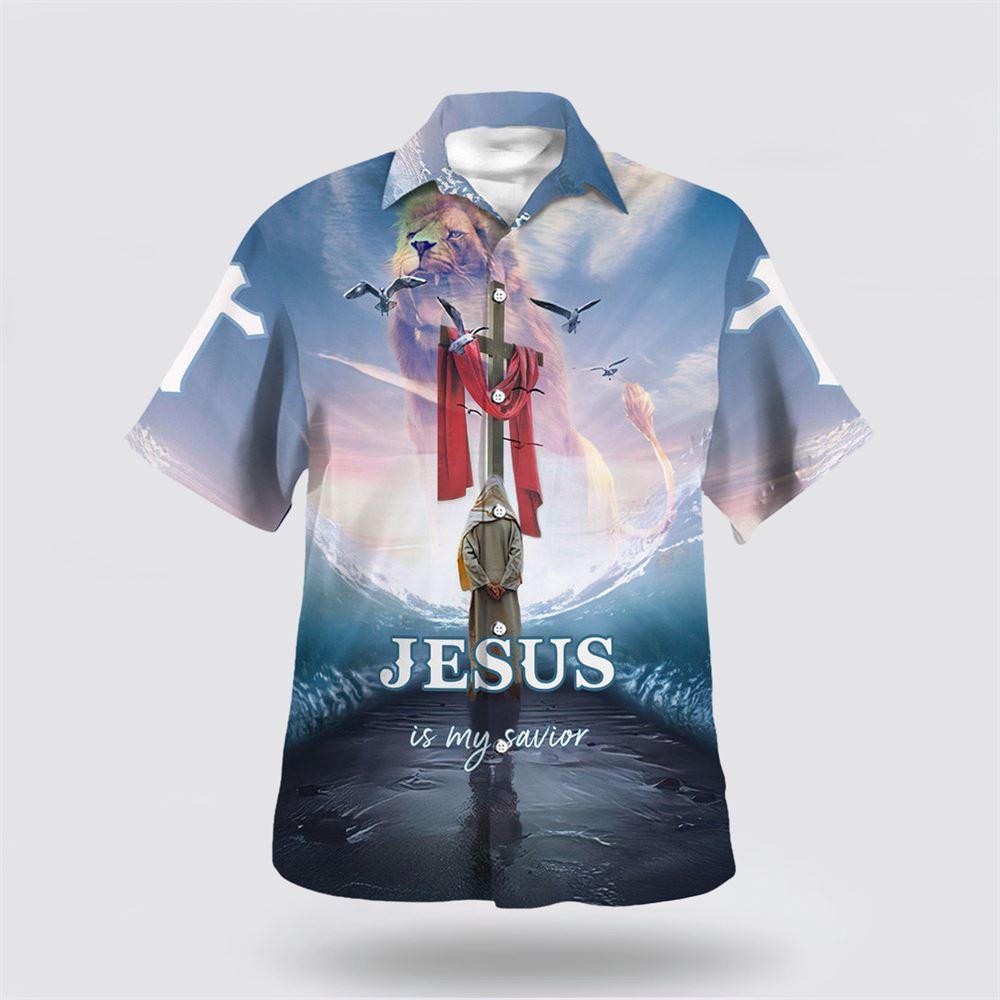 Jesus Walking On The Water Jesus Is My Savior Hawaiian Shirts - Gifts For Jesus Lovers