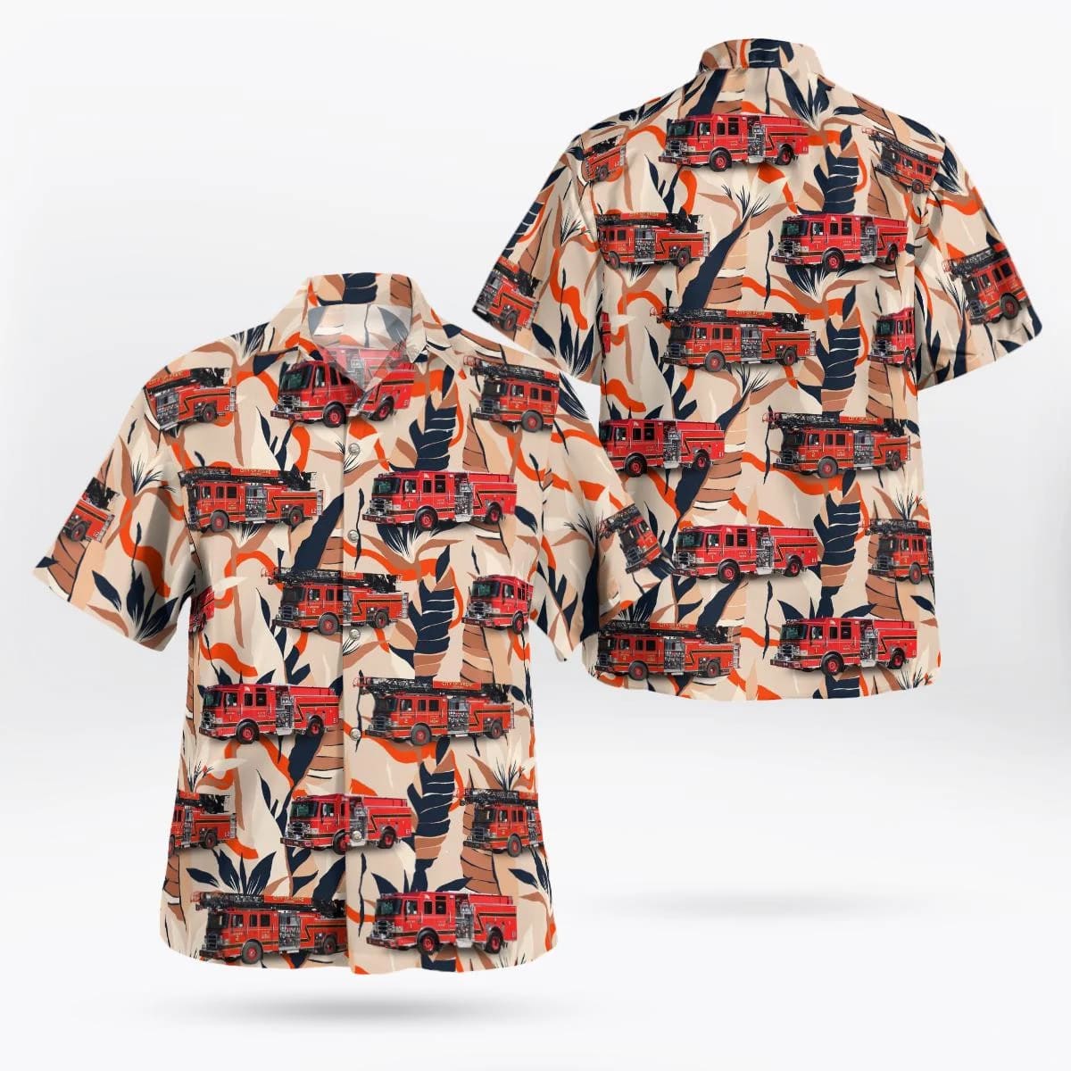 Keene, NH, Keene Fire Department Hawaiian Shirt - Gifts For Firefighters In Keene, NH
