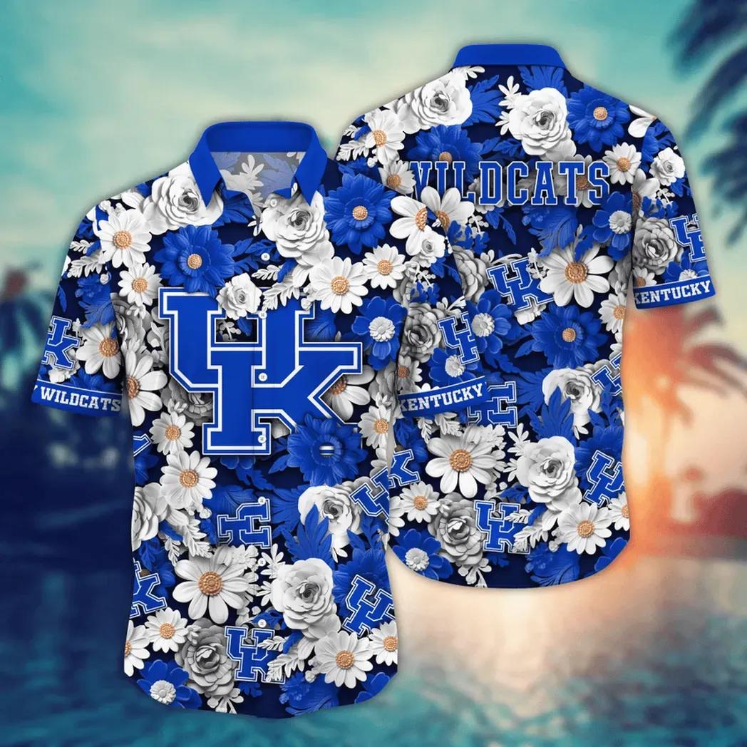 Kentucky Wildcats NCAA Flower Aloha Hawaiian Shirt 8, NCAA Hawaiian Shirt