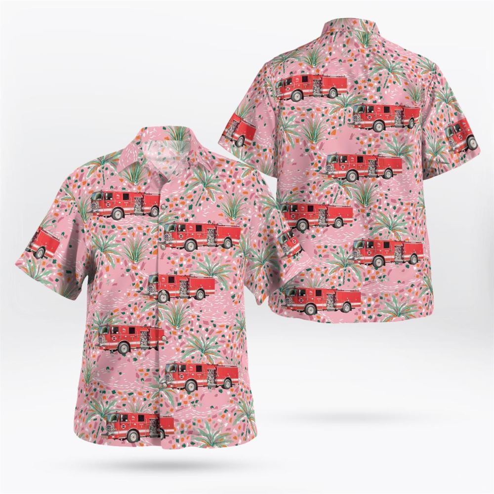 Lakewood, NJ, Lakewood Fire District No.1 Hawaiian Shirt - Gifts For Firefighters In Lakewood, NJ