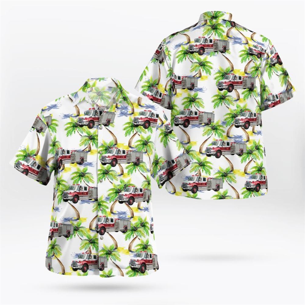 Lanesville, NY, H D Lane Volunteer Fire Company Hawaiian Shirt - Gifts For Firefighters In Lanesville, NY