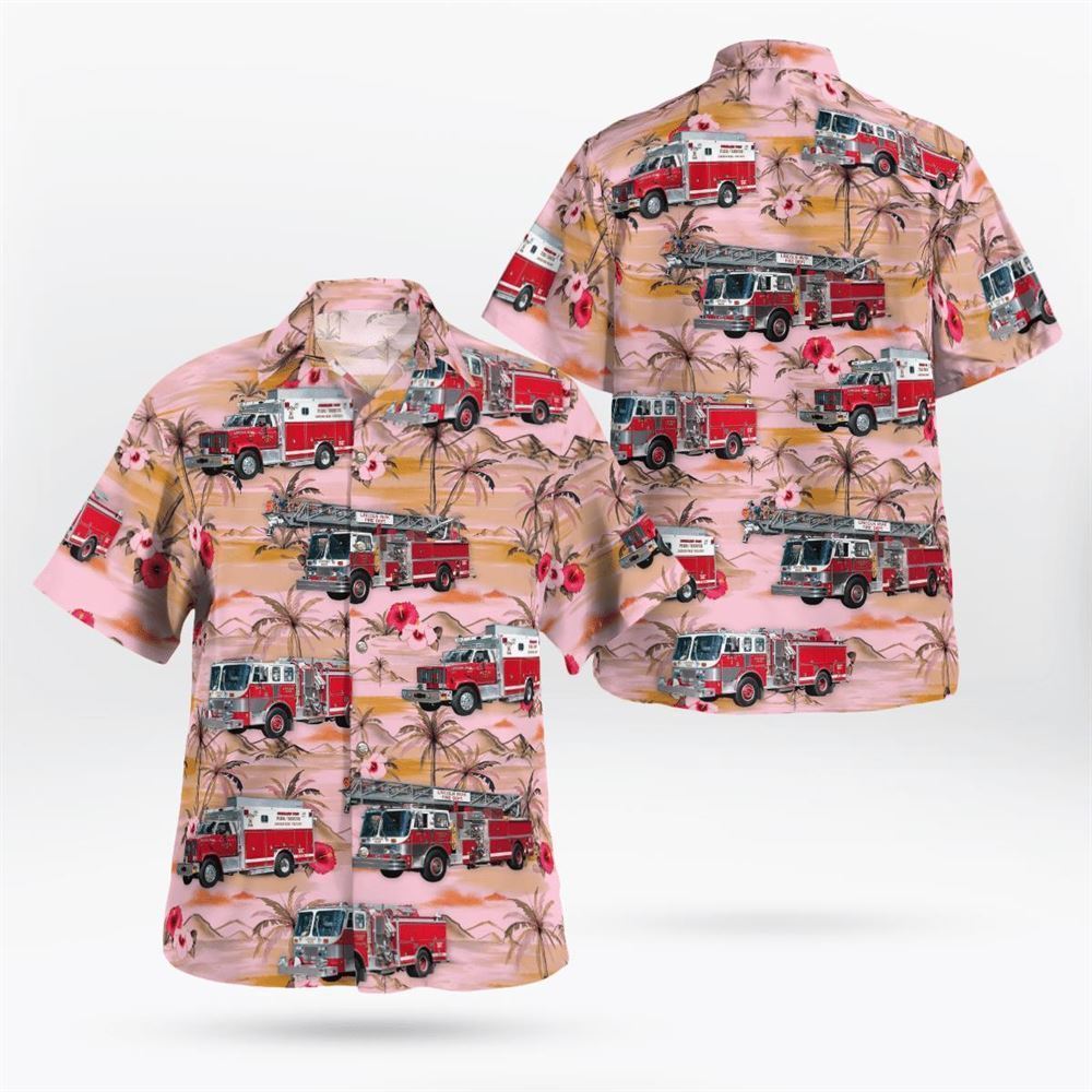 Lincoln Park, Morris County, New Jersey, Lincoln Park Fire Department Hawaiian Shirt - Gifts For Firefighters In Lincoln Park, NJ