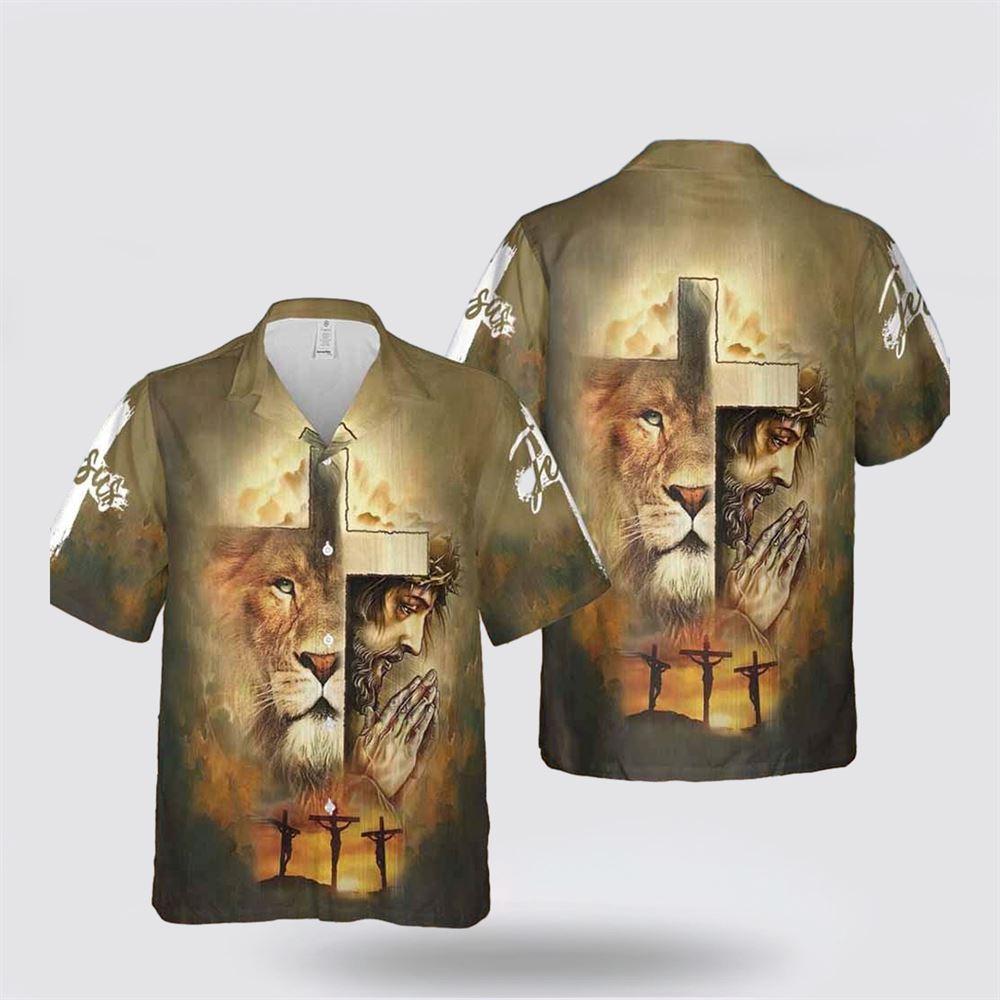 Lion Jesus Faith Christian Hawaiian Shirts - Gifts For Jesus Lovers