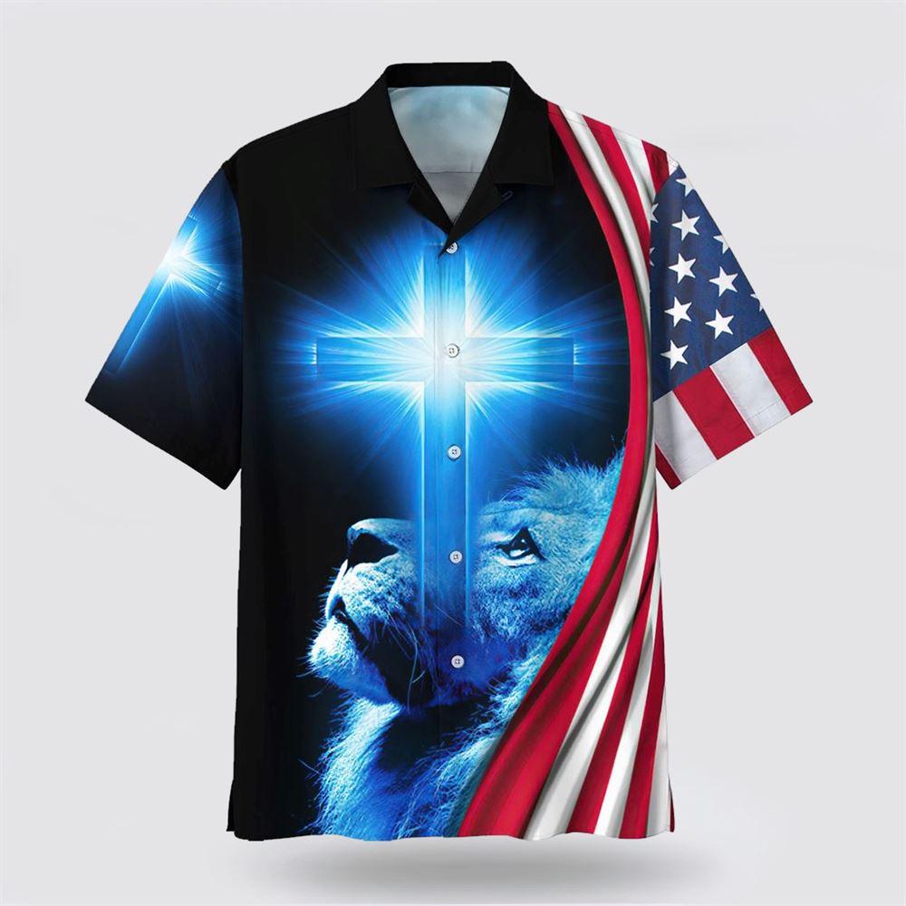 Lion Jesus Is My God My King Hawaiian Shirts - Gifts For Jesus Lovers