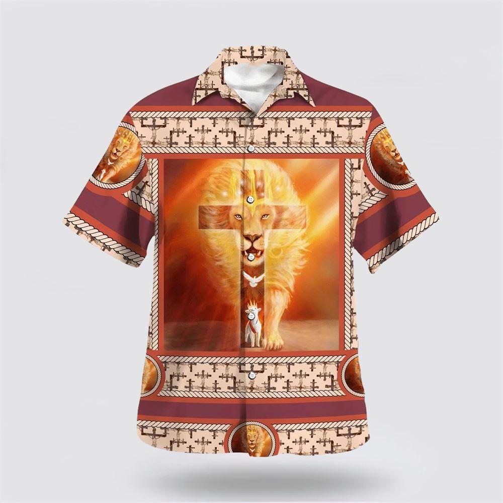 Lion Of Judah Lamb Of God Dove Hawaiian Shirts - Gifts For Jesus Lovers