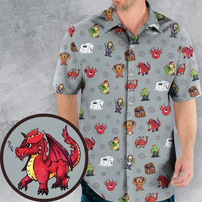 Little Monsters DnD Hawaiian Shirt