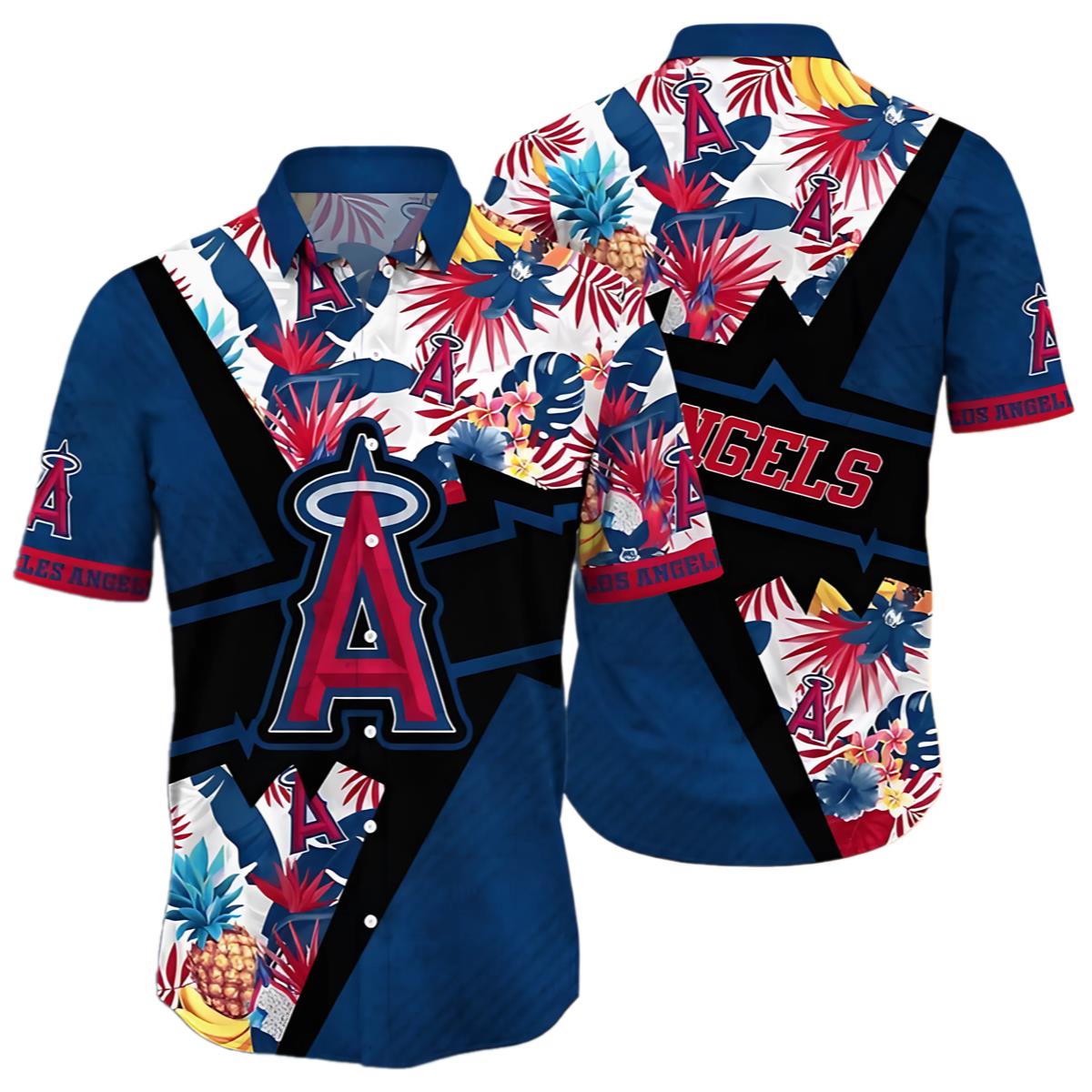 Los Angeles Angels Hawaiian Shirt Mens Flower Swing Into Sunset For Fans